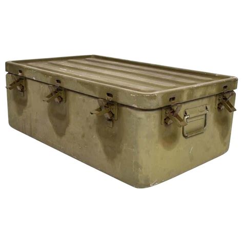 vintage metal military box|military surplus aluminum storage boxes.